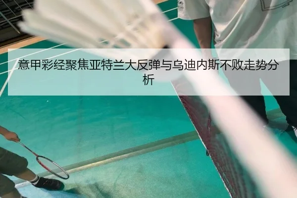 意甲彩经聚焦亚特兰大反弹与乌迪内斯不败走势分析